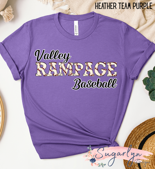 Valley Rampage Baseball -- Text