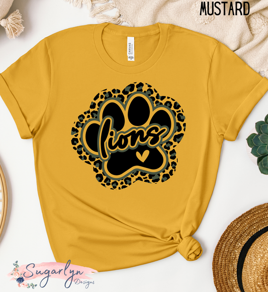 Louisa Lions -- Leopard Paw Print
