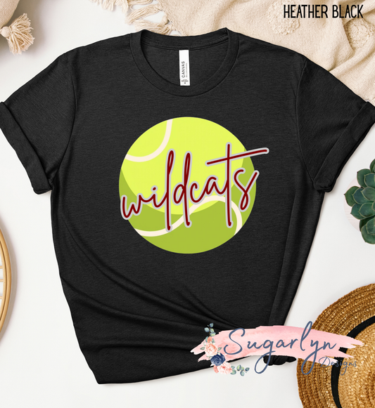 Wildcats Tennis - Script Tennis Ball