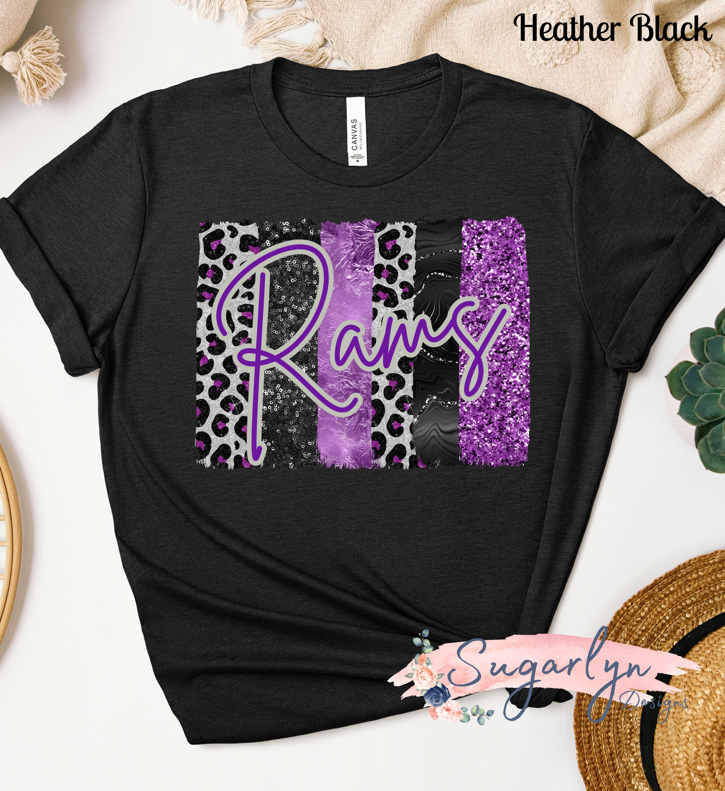 Strasburg Rams -- Rams Glitter Brushstrokes