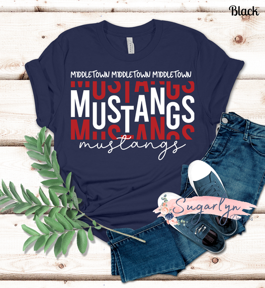 Middletown Mustangs -- Split Stacked