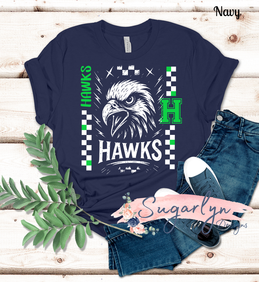 Skyline Hawks -- Grunge Mascot
