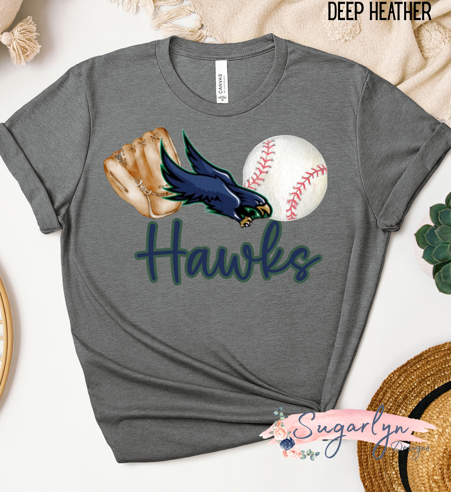 Skyline Hawks Baseball --  Mascot, Glove, Baseball