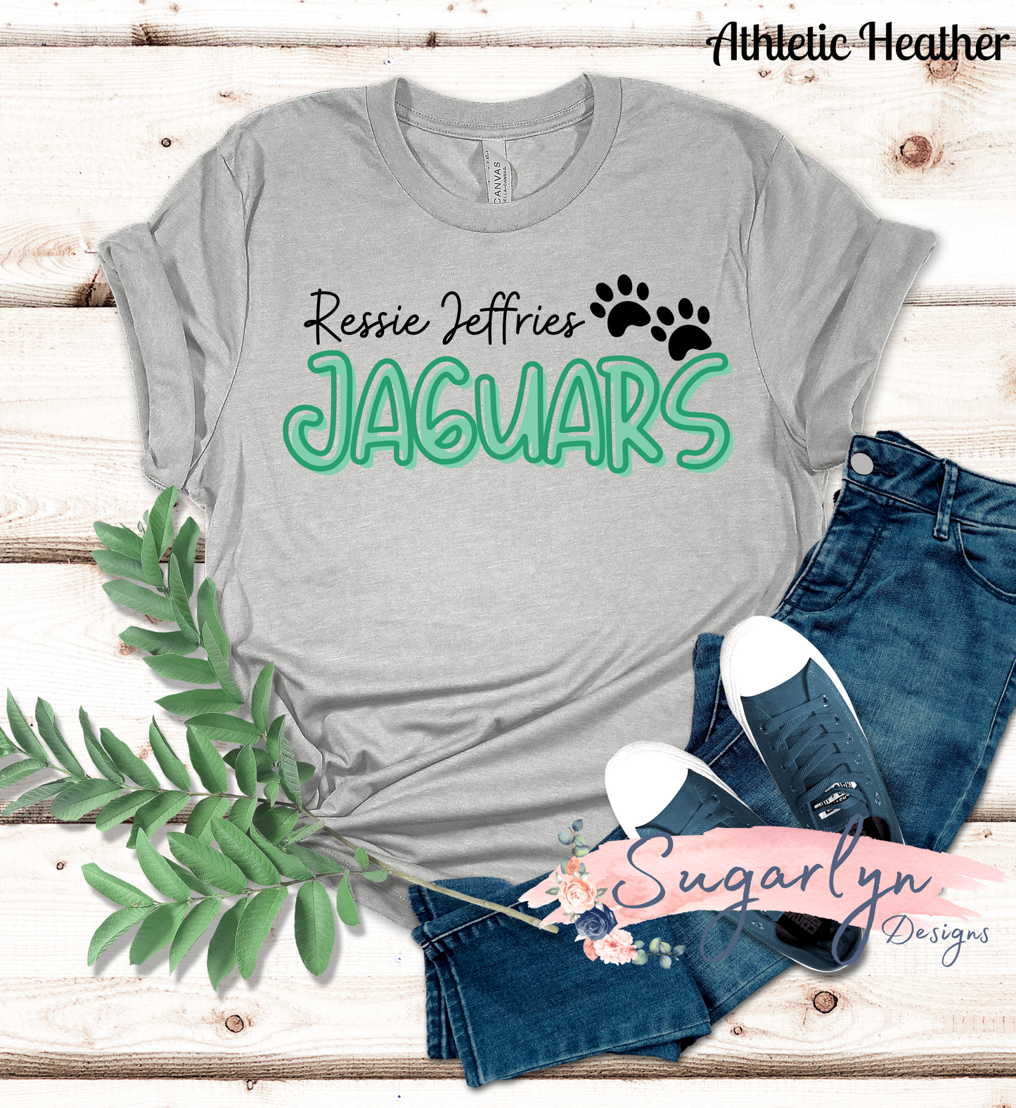 Ressie Jeffries Jaguars -- Jaguars Two Tone Text