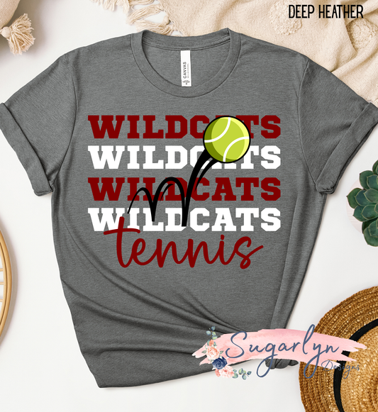 Wildcats Tennis - Stacked