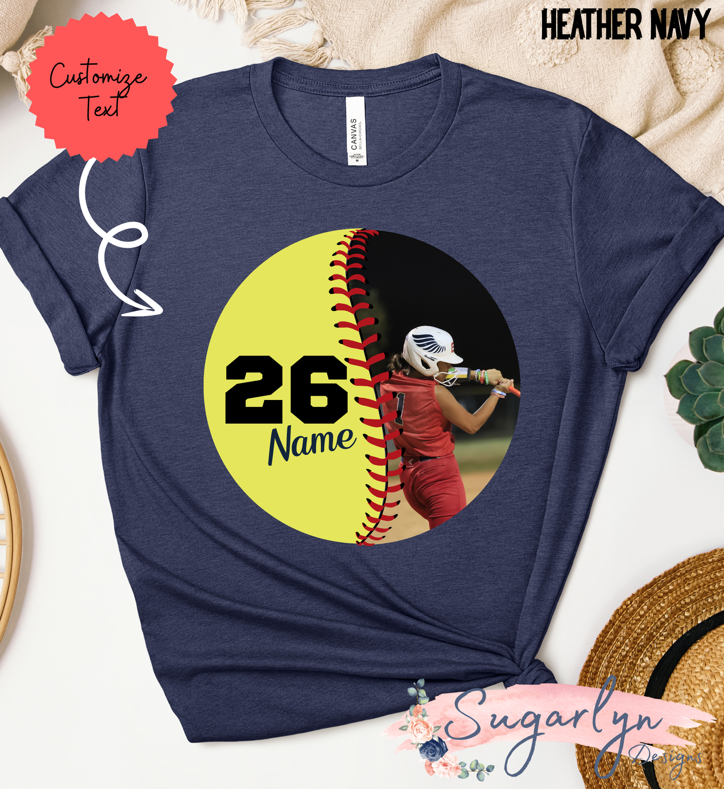 CUSTOM Softball  -- Number/Name/Picture