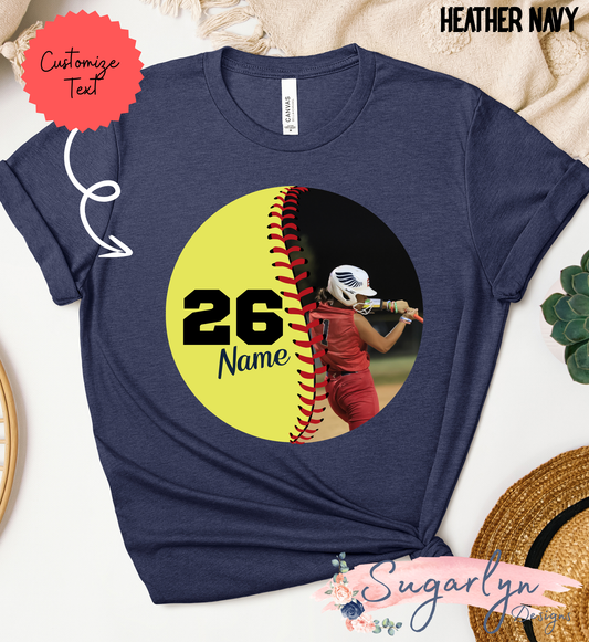 CUSTOM Softball  -- Number/Name/Picture