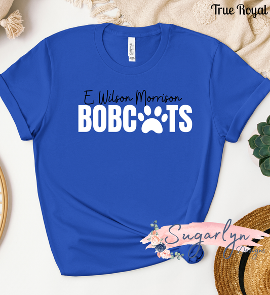 EWM Bobcats - Bobcats Text with Paw Print