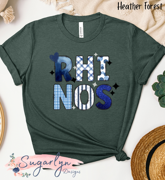 AS Rhodes Rhinos -- Rhinos Doodle Letter Art