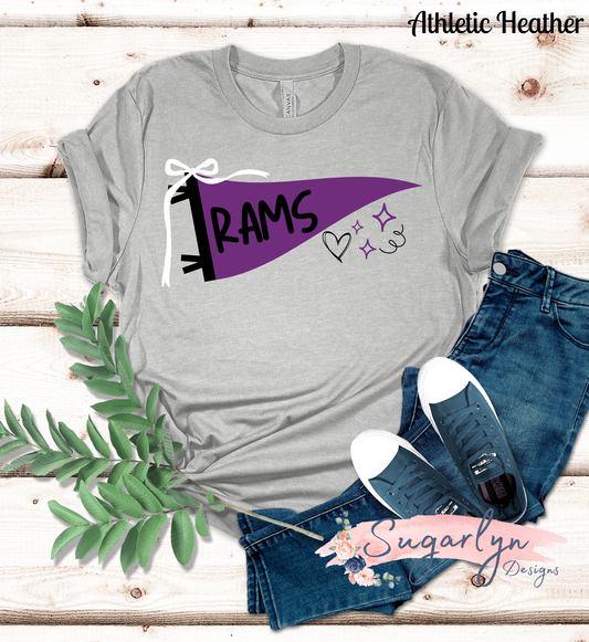 Strasburg Rams -- Rams Flag with Doodles