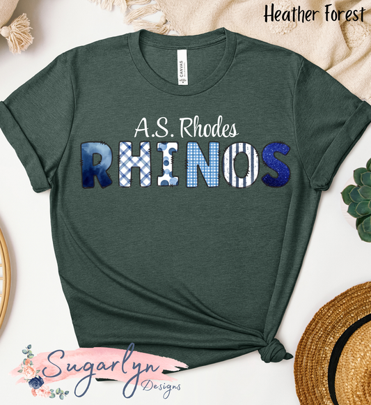 AS Rhodes Rhinos -- Rhinos Doodle Letters