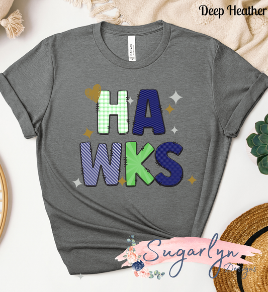 Skyline Hawks -- Doodle Letter Art