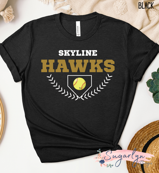 Skyline Hawks Softball -- Home Plate & Laces
