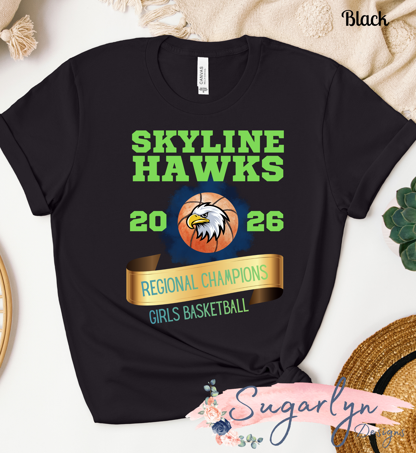 Skyline Hawks Basketball -- Girls Regional Champions Banner