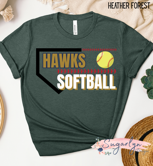 Skyline Hawks Softball -- Split Home Plate & Laces