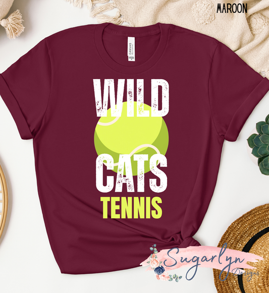 Wildcats Tennis - Distressed