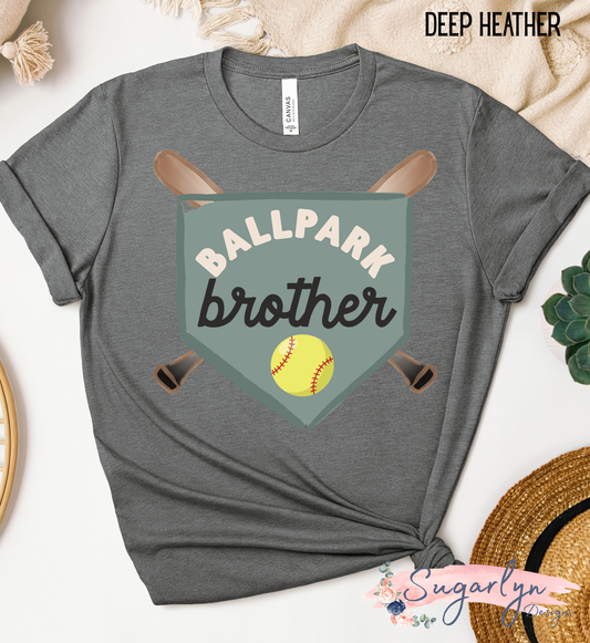 Ballpark Brother Home Plate -- Softball