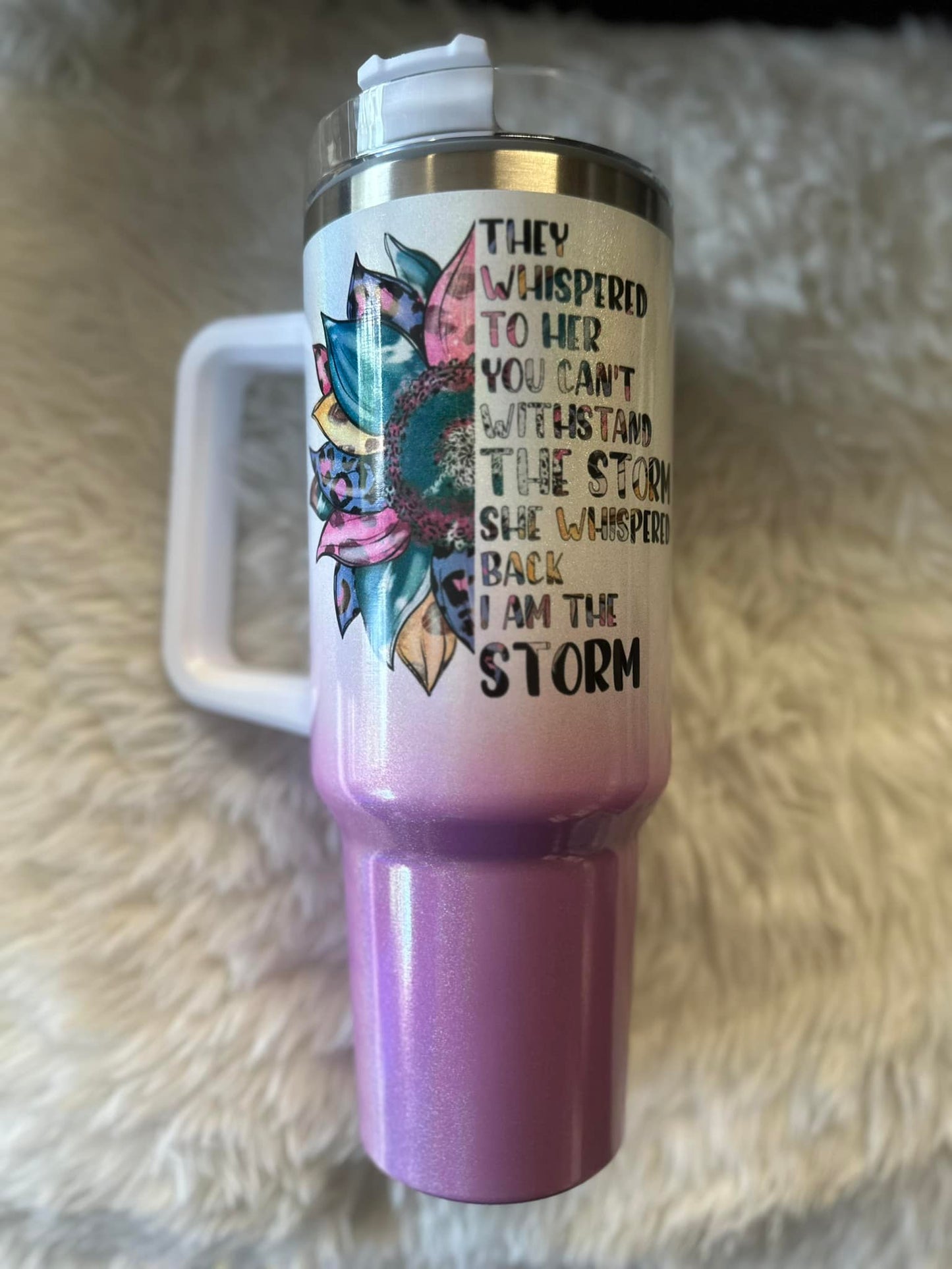 I Am The Storm 40  oz. Shimmer Tumbler