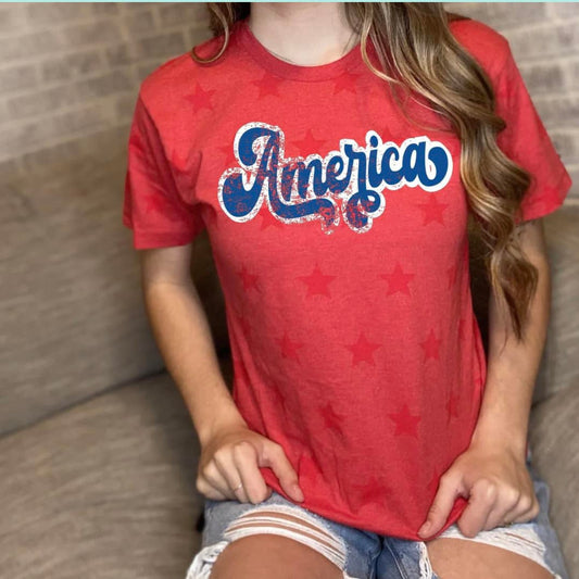 America -- Blue Distressed