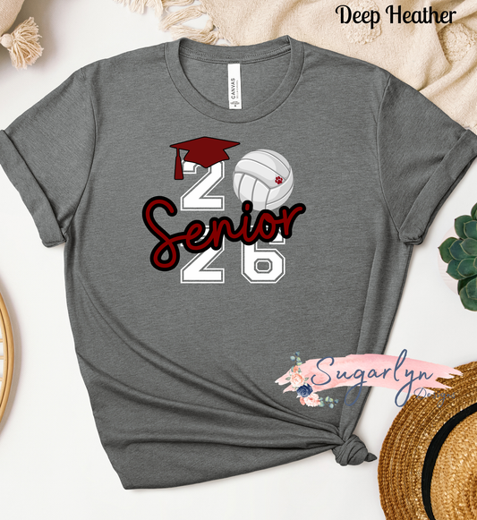 Wildcats Volleyball - Senior, Custom Year