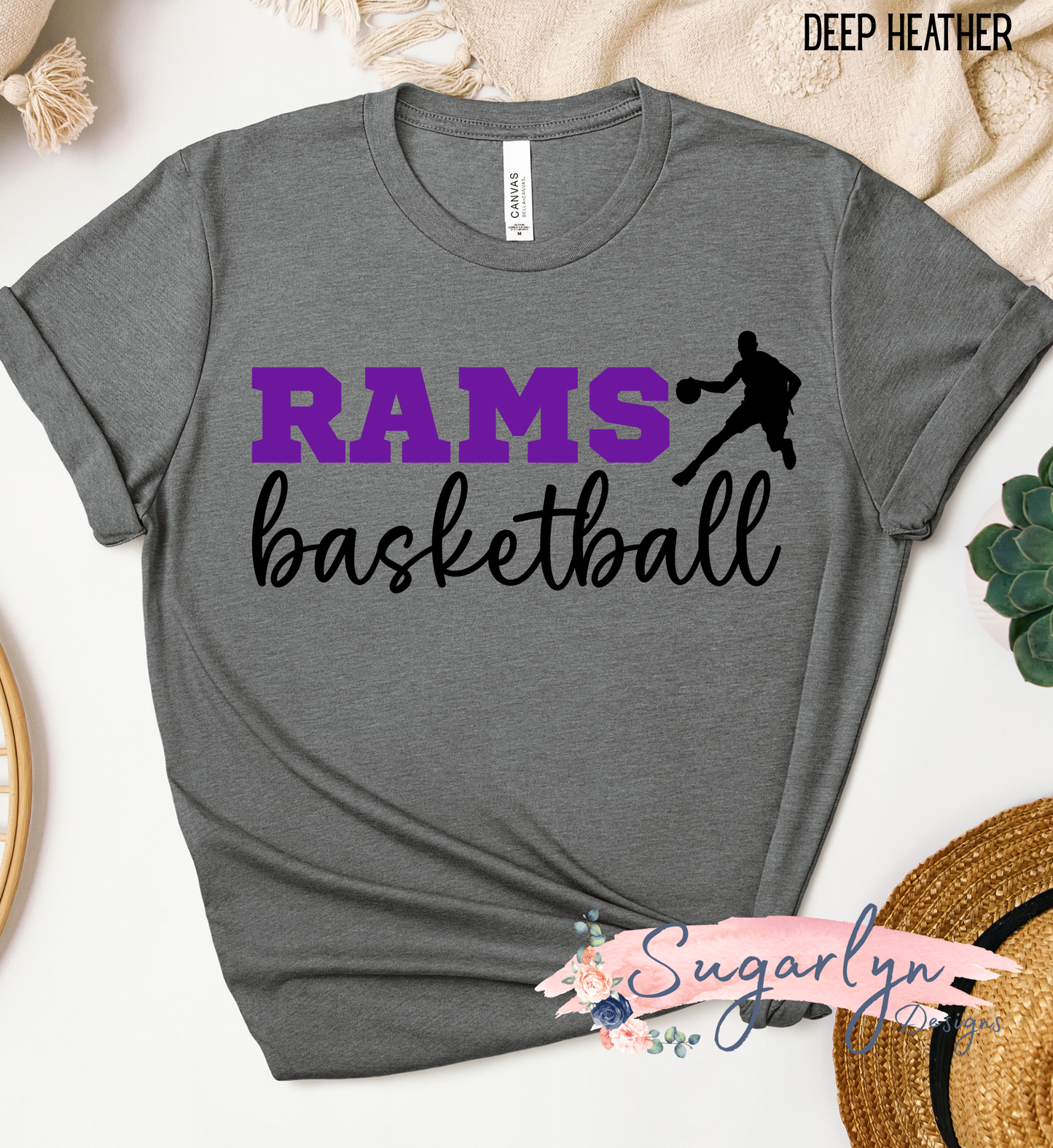 Strasburg Rams -- Rams Basketball Typography Player