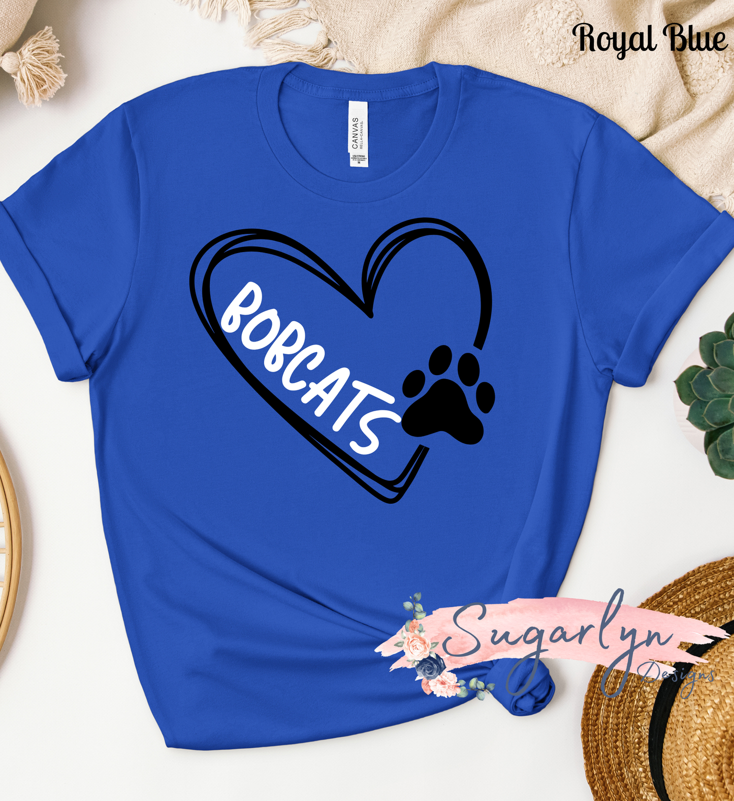EWM Bobcats - Bobcats Heart with Paw Print