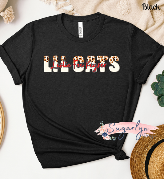 LFK Lil'Cats -- Lil' Cats White Leopard Text