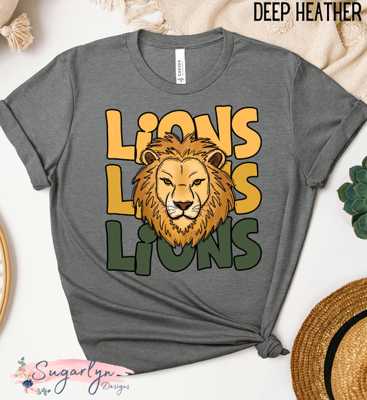 Louisa Lions -- Stacked Text (Colorful)