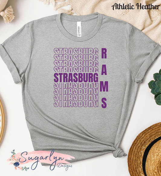 Strasburg Rams -- Rams Stacked Text