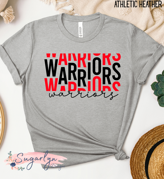 Sherando Warriors -- Staggered Word Art