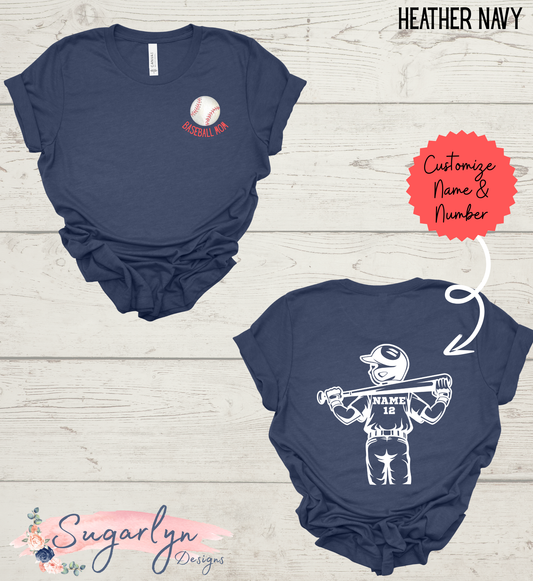 CUSTOM Baseball Mom with Player -- Name/Number