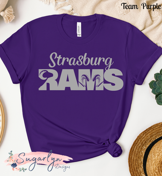 Strasburg Rams -- Cutout Text