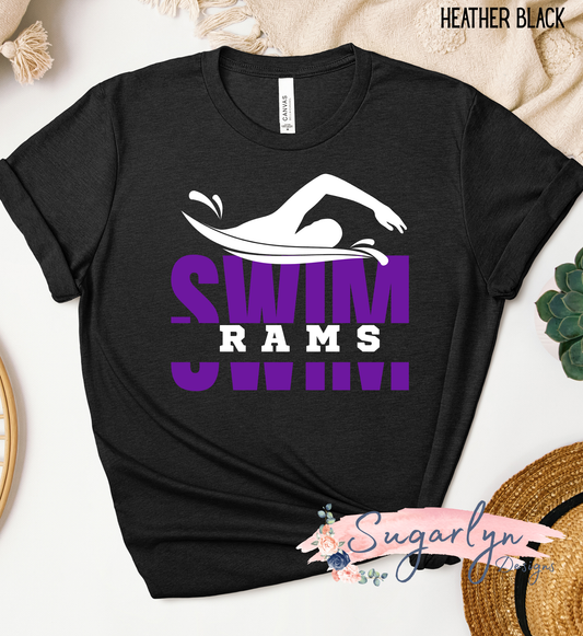 Strasburg Rams -- Rams Swim Split Text