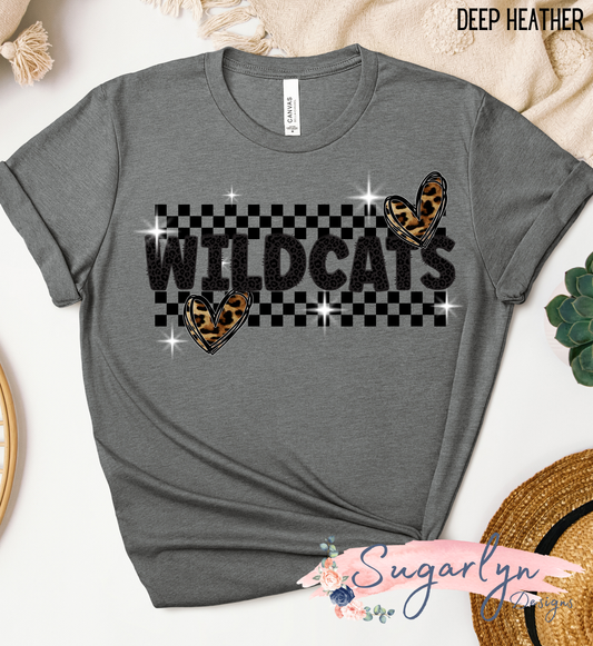 Wildcats Doodle Art - Black Leopard Letters