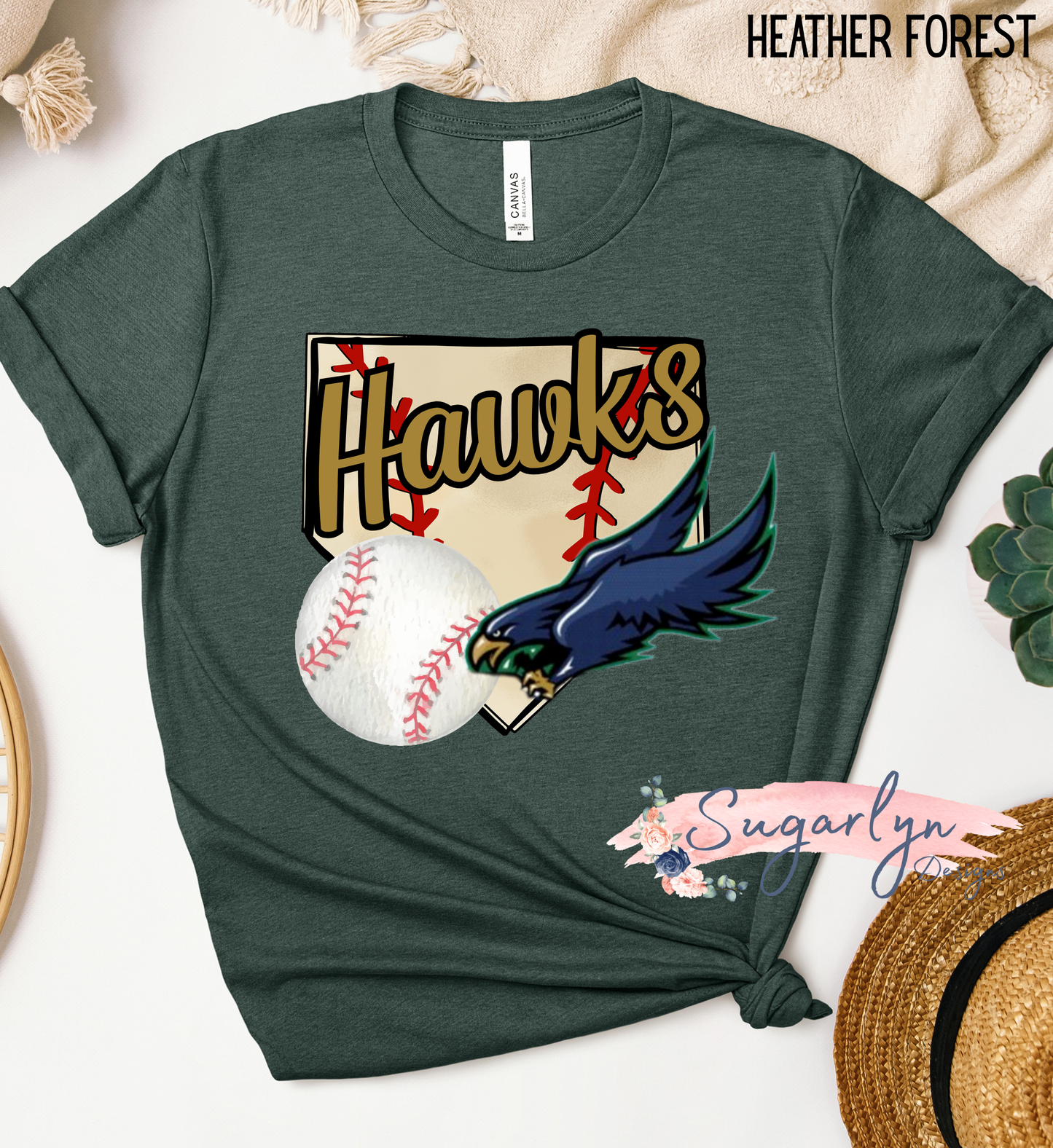 Skyline Hawks Baseball -- Home Plate, Mascot, Baseball