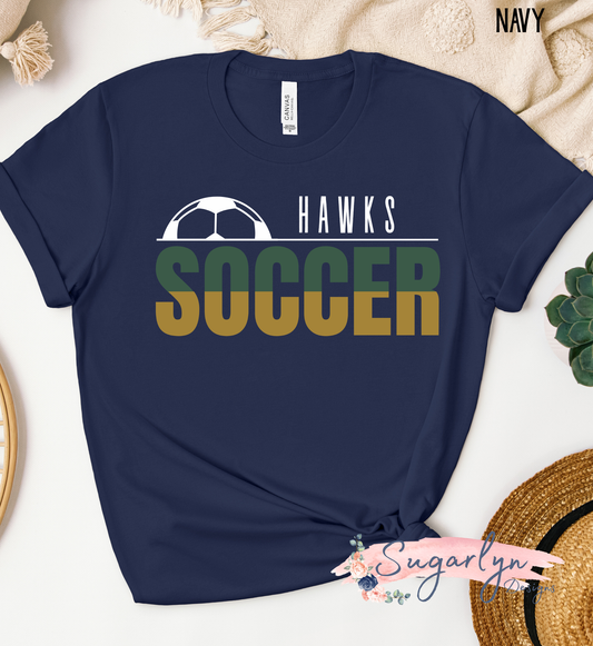 Skyline Hawks Soccer -- Dual Tone Text