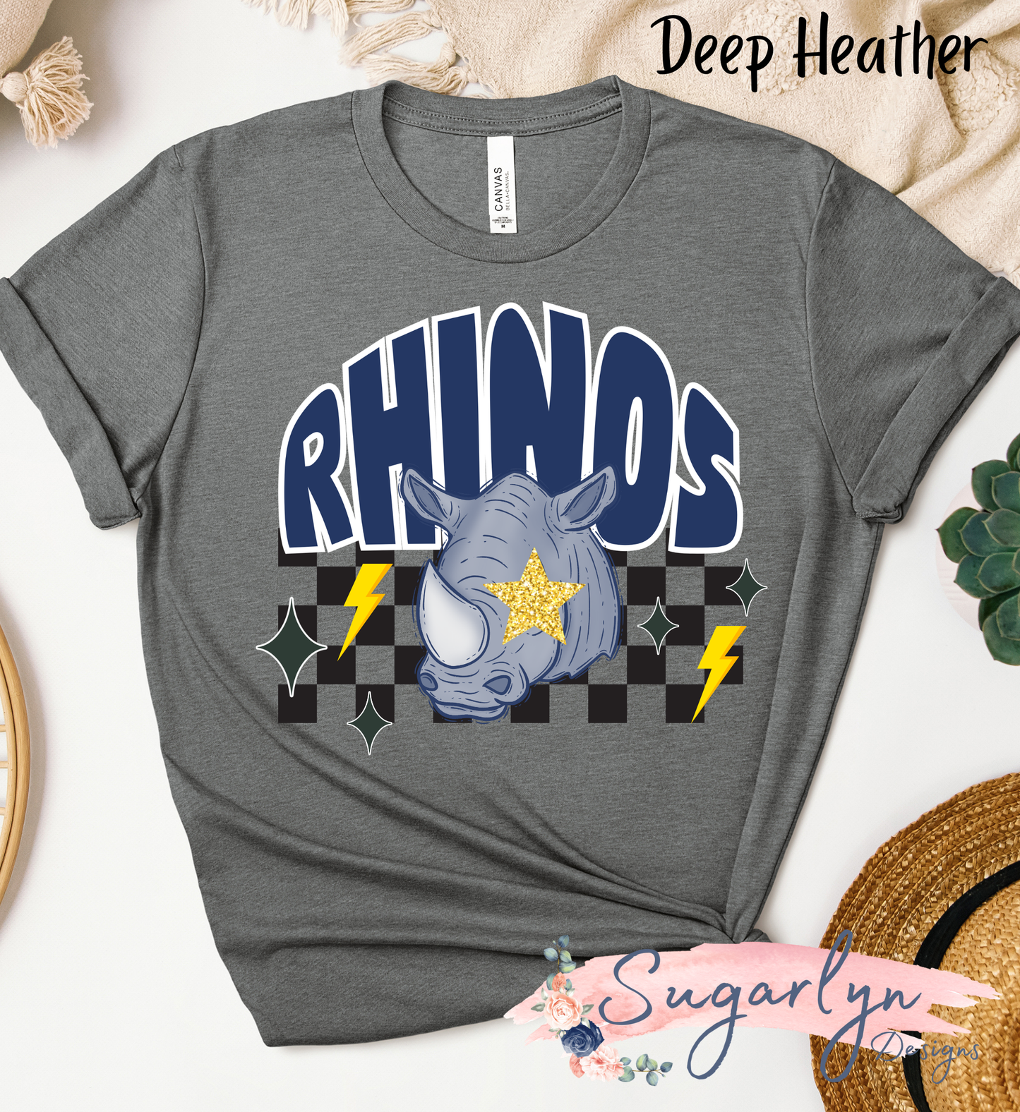 AS Rhodes Rhinos -- Rhino Checkerboard and Glitter