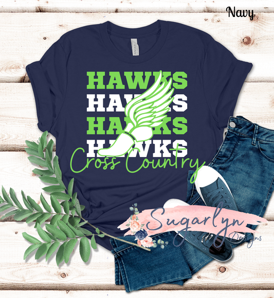 Skyline Hawks Cross Country - Stacked Hawks