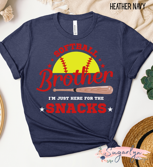 Softball Brother -- Here for the Snacks