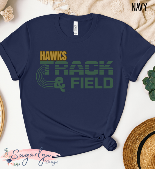 Skyline Hawks Track & Field -- Green Text