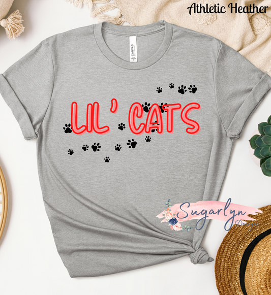 LFK Lil'Cats -- Lil' Cats Two Tone Text with Paw Prints