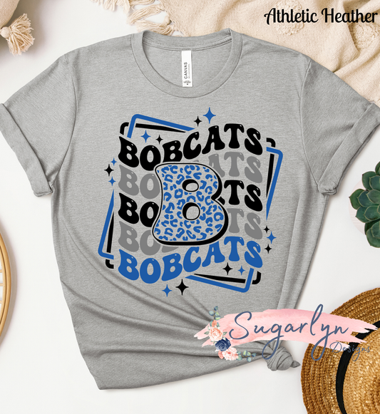 EWM Bobcats - Bobcats Stacked with Leopard "B"