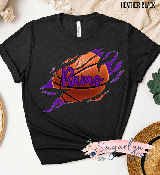 Strasburg Rams -- Rams Basketball Distressed