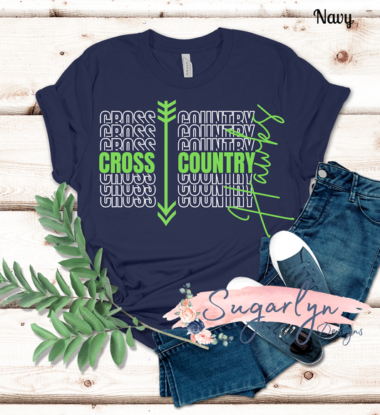 Skyline Hawks Cross Country - Stacked with Arrow