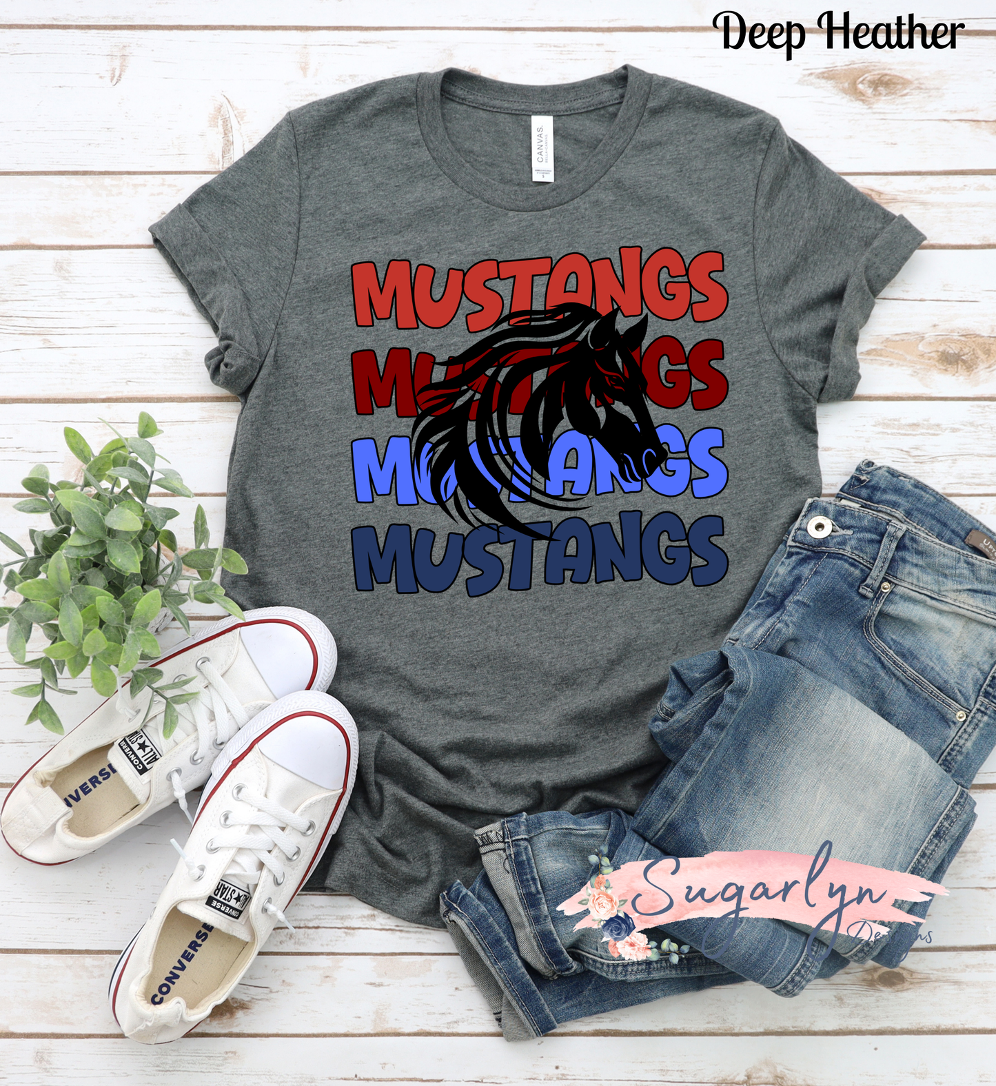 Middletown Mustangs -- Mustangs Retro Stacked