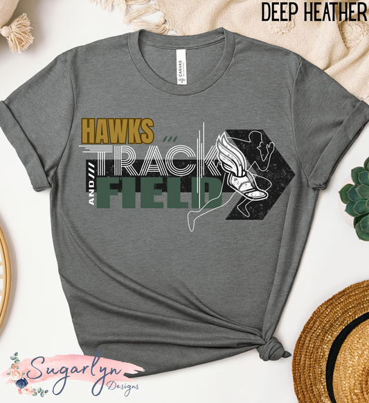 Skyline Hawks Track & Field -- Runner/Shoe/Arrow