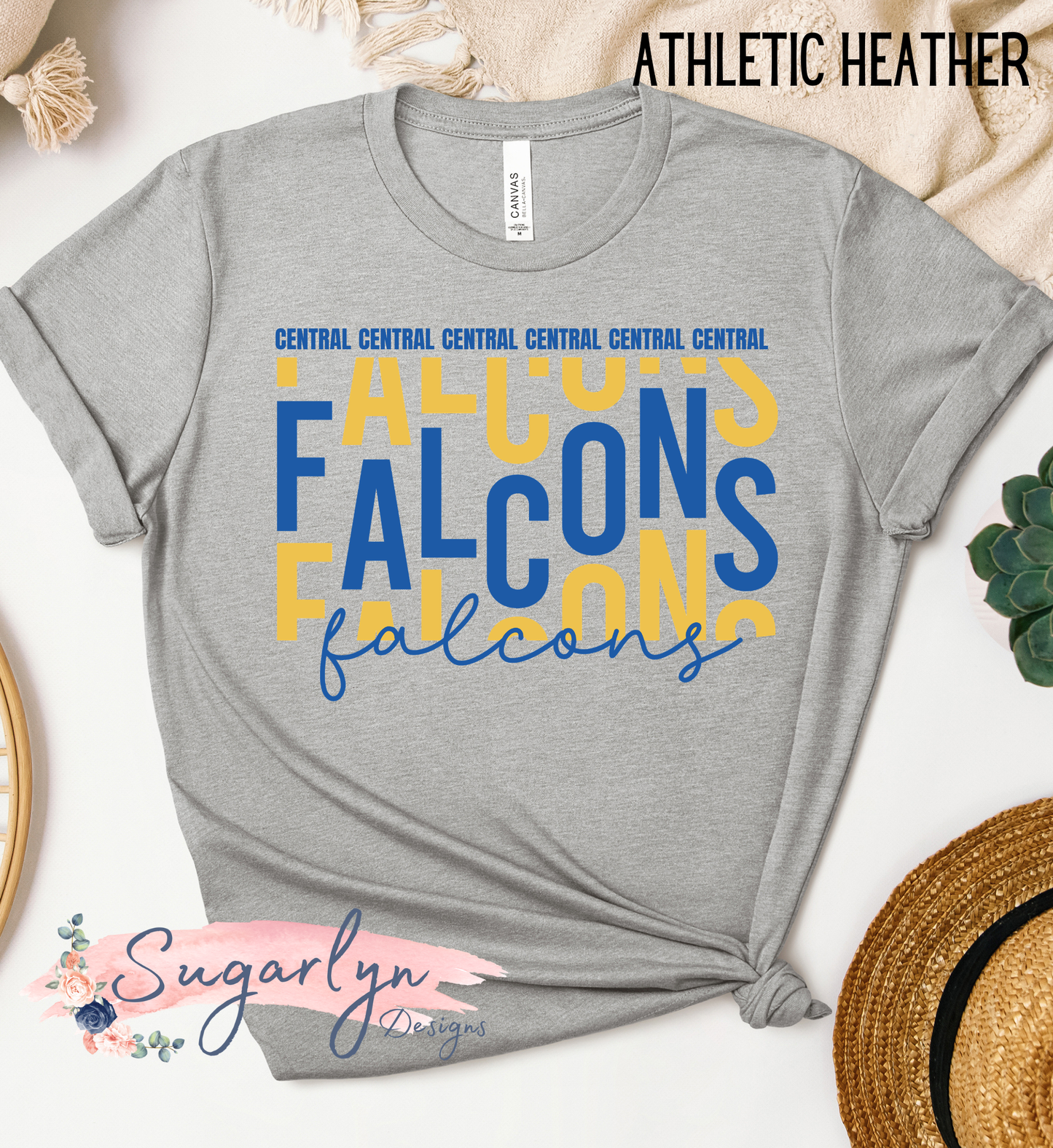 Central Falcons -- Falcons Stacked Typography