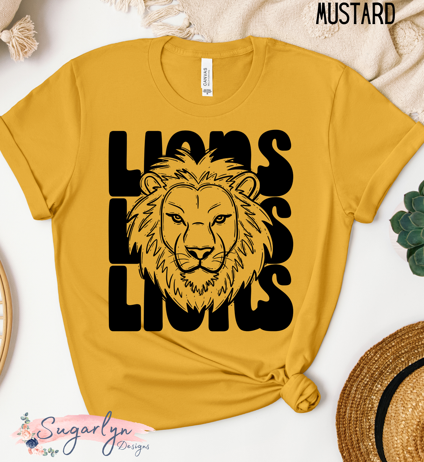 Louisa Lions -- Stacked Lion (Black)