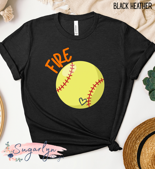 Front Royal Fire -- Softball & Curved Text