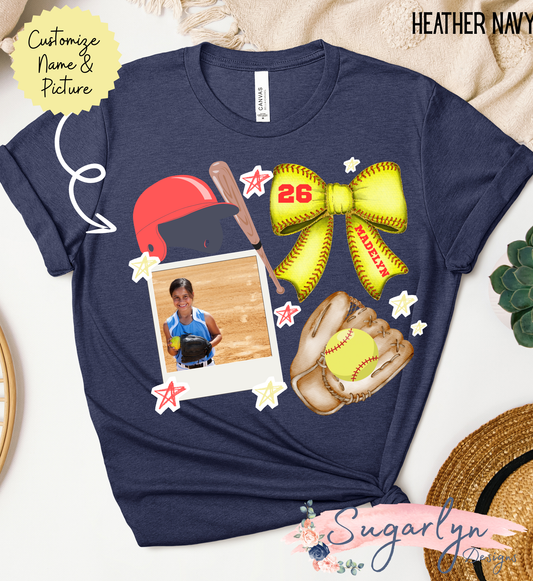 CUSTOM Softball Collage -- Picture/Name